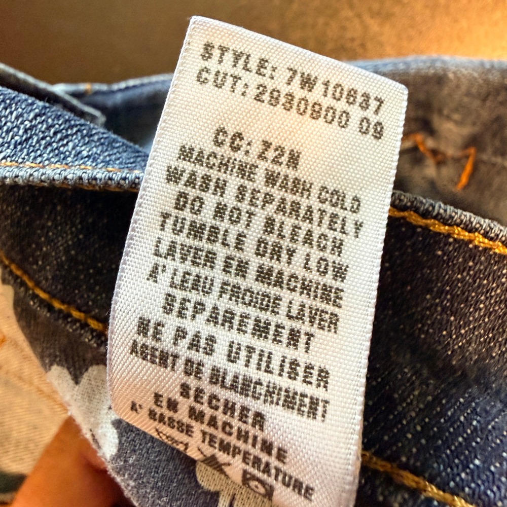 Lucky Brand 6/28 Zoe Bootcut Y2K Made In USA Jeans Blue Mid Rise 33" inseam - Picture 9 of 9